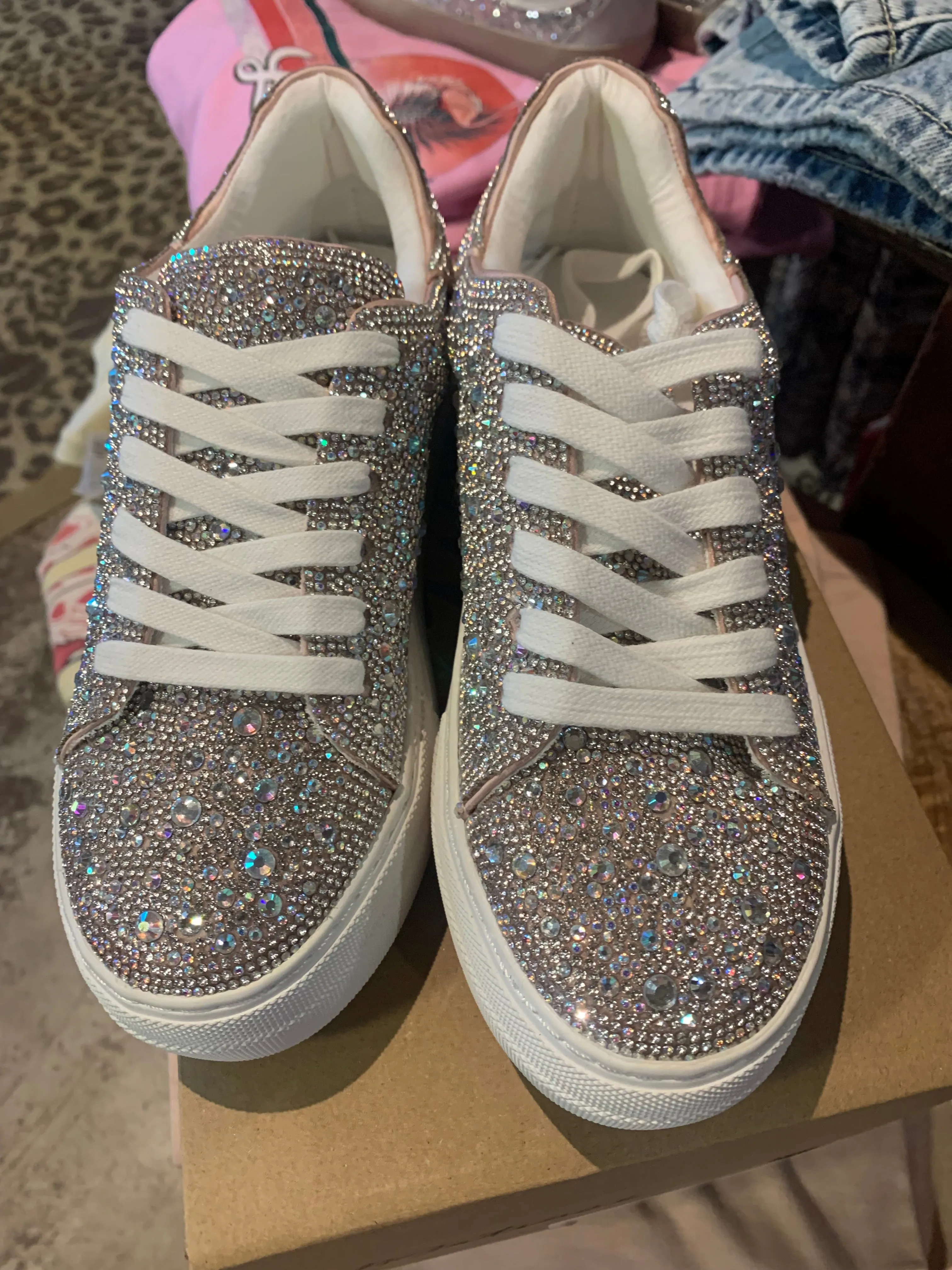 Crystal Rhinestone Sneakers