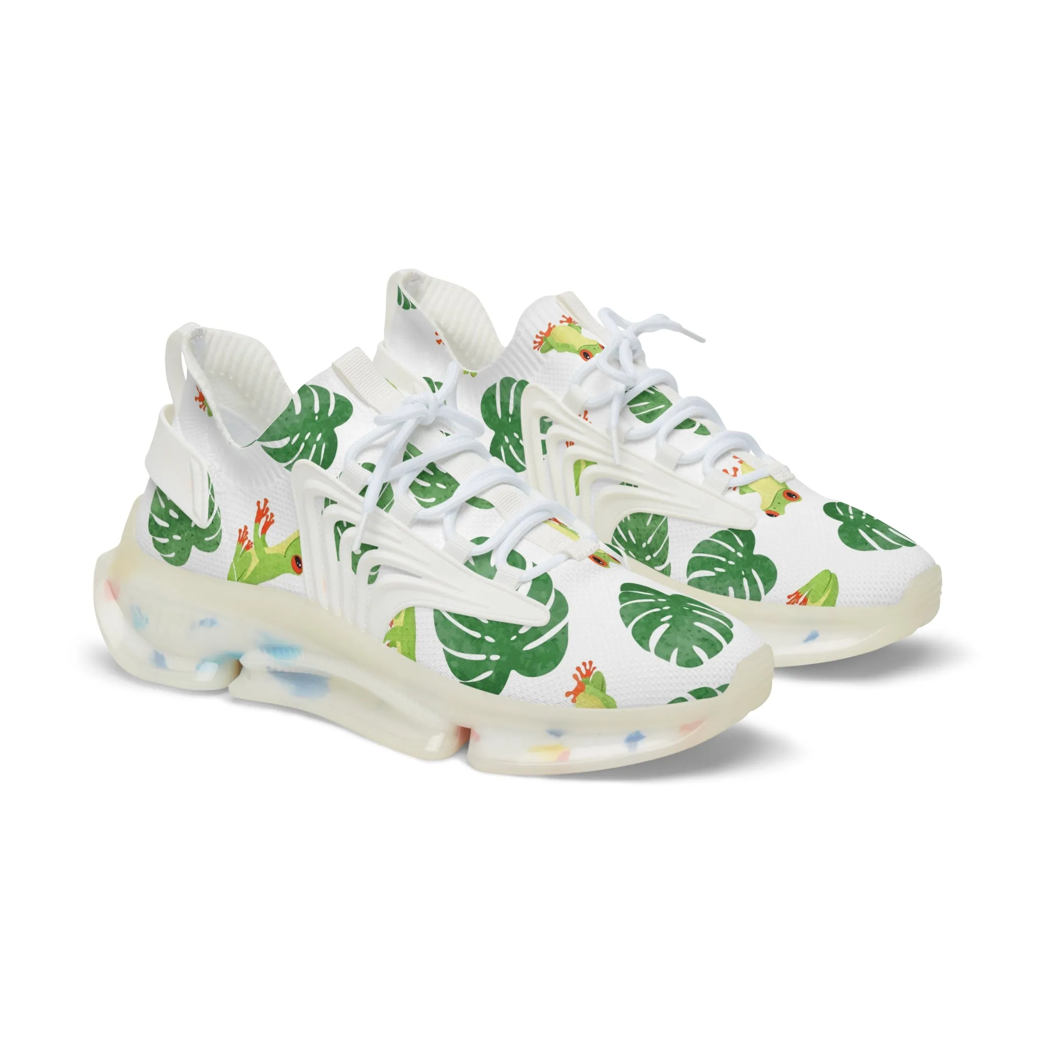 Cute Tree Frog Men's Mesh Sneakers