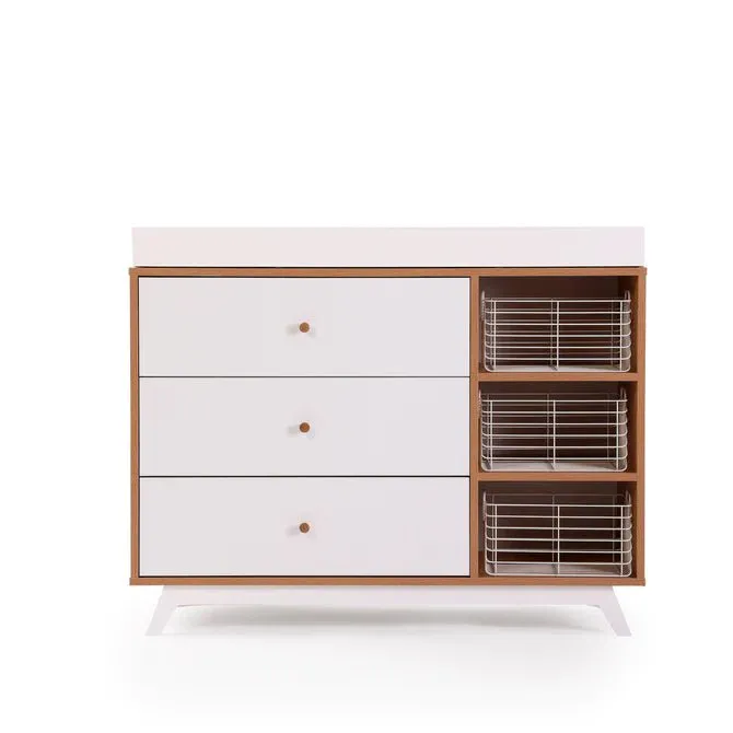 Dadada Baby - Central Park 3-drawer, Two Shelves Dresser