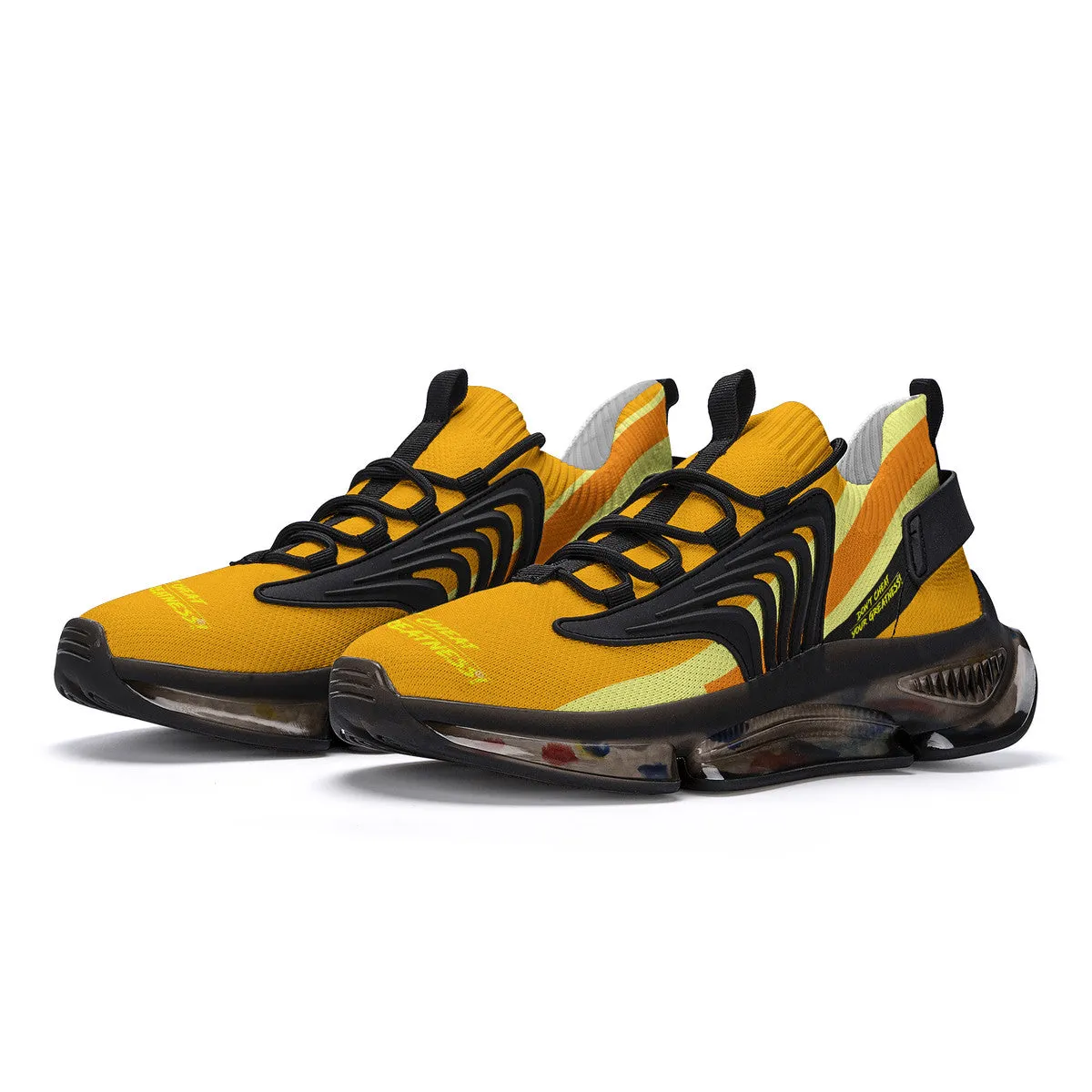 DCYG X2 Orange & Yellow  Air Max React Sneakers - Black