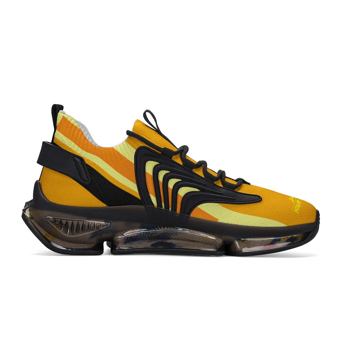 DCYG X2 Orange & Yellow  Air Max React Sneakers - Black