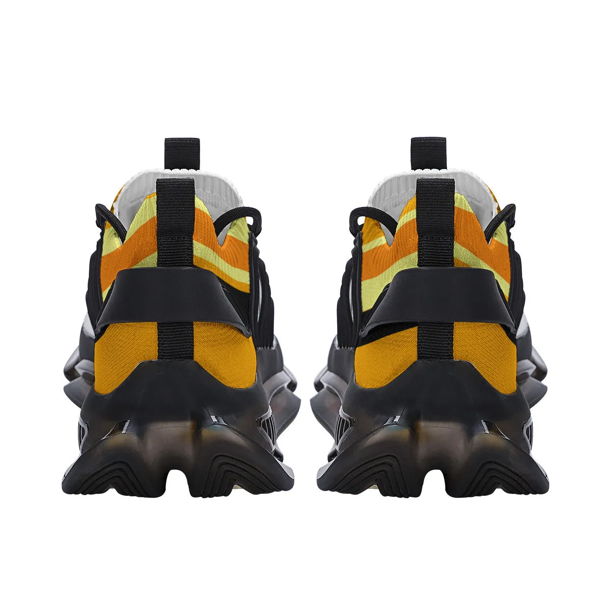 DCYG X2 Orange & Yellow  Air Max React Sneakers - Black