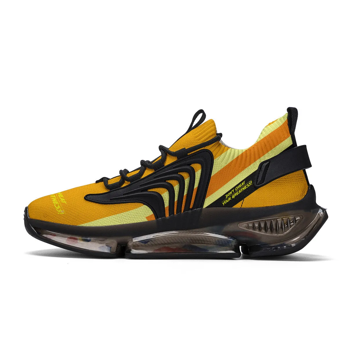 DCYG X2 Orange & Yellow  Air Max React Sneakers - Black