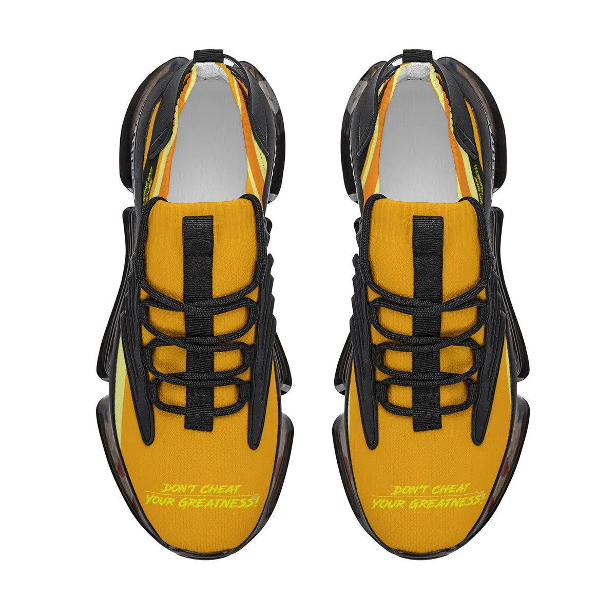 DCYG X2 Orange & Yellow  Air Max React Sneakers - Black