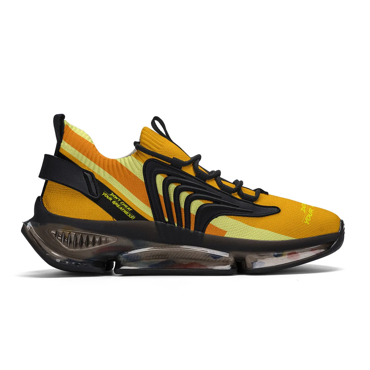 DCYG X2 Orange & Yellow  Air Max React Sneakers - Black