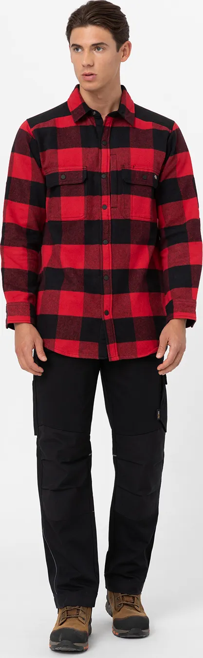 Dickies Men&#x27;s Performance Heavy Flannel Check Shirt Red/Black | Buy Dickies Men&#x27;s Performance Heavy Flannel Check Shirt Red/Black here | Outnorth