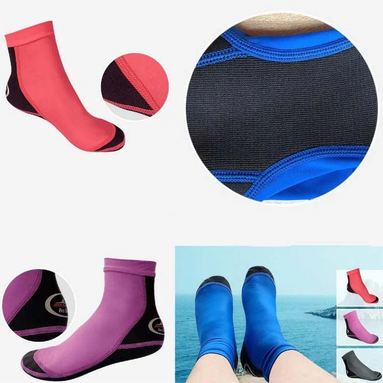 DIVE & SAIL 1.5mm Neoprene   Nylon Snorkeling Socks Diving Socks Anti-slip Anti-scratch Beach Socks, Size:L (39-42)(Women Red)