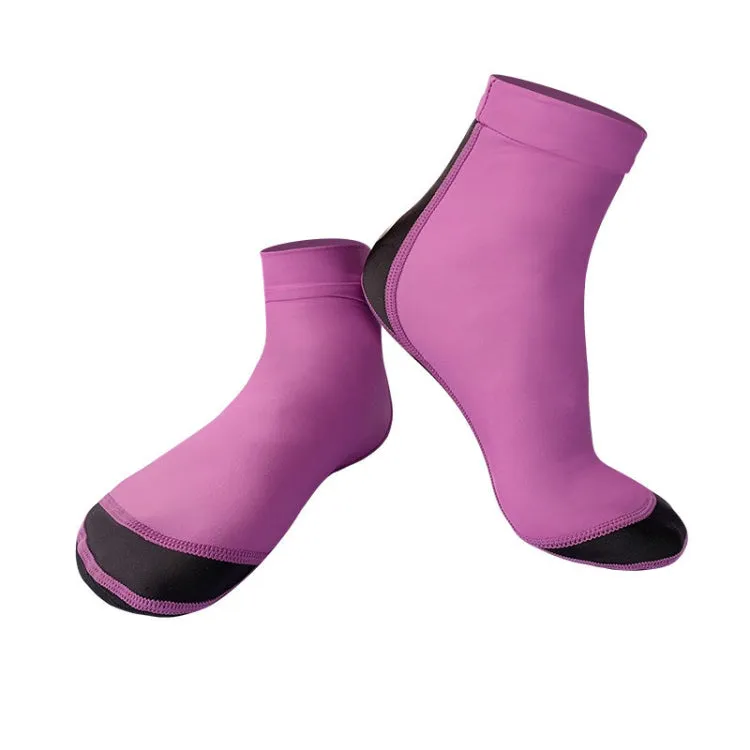 DIVE & SAIL 1.5mm Neoprene   Nylon Snorkeling Socks Diving Socks Anti-slip Anti-scratch Beach Socks, Size:M  (36-38)(Women Purple)