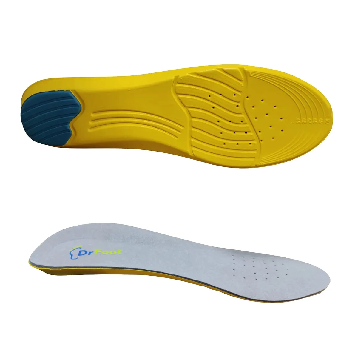 Dr Foot Gel Insoles Pair | For Walking, Running, Sports Shoes | All Day Comfort Shoe Inserts With Dual Gel Technology | Ideal Full-Length Sole For Every Shoe | For Both Men & Women - 1 Pair Size - S