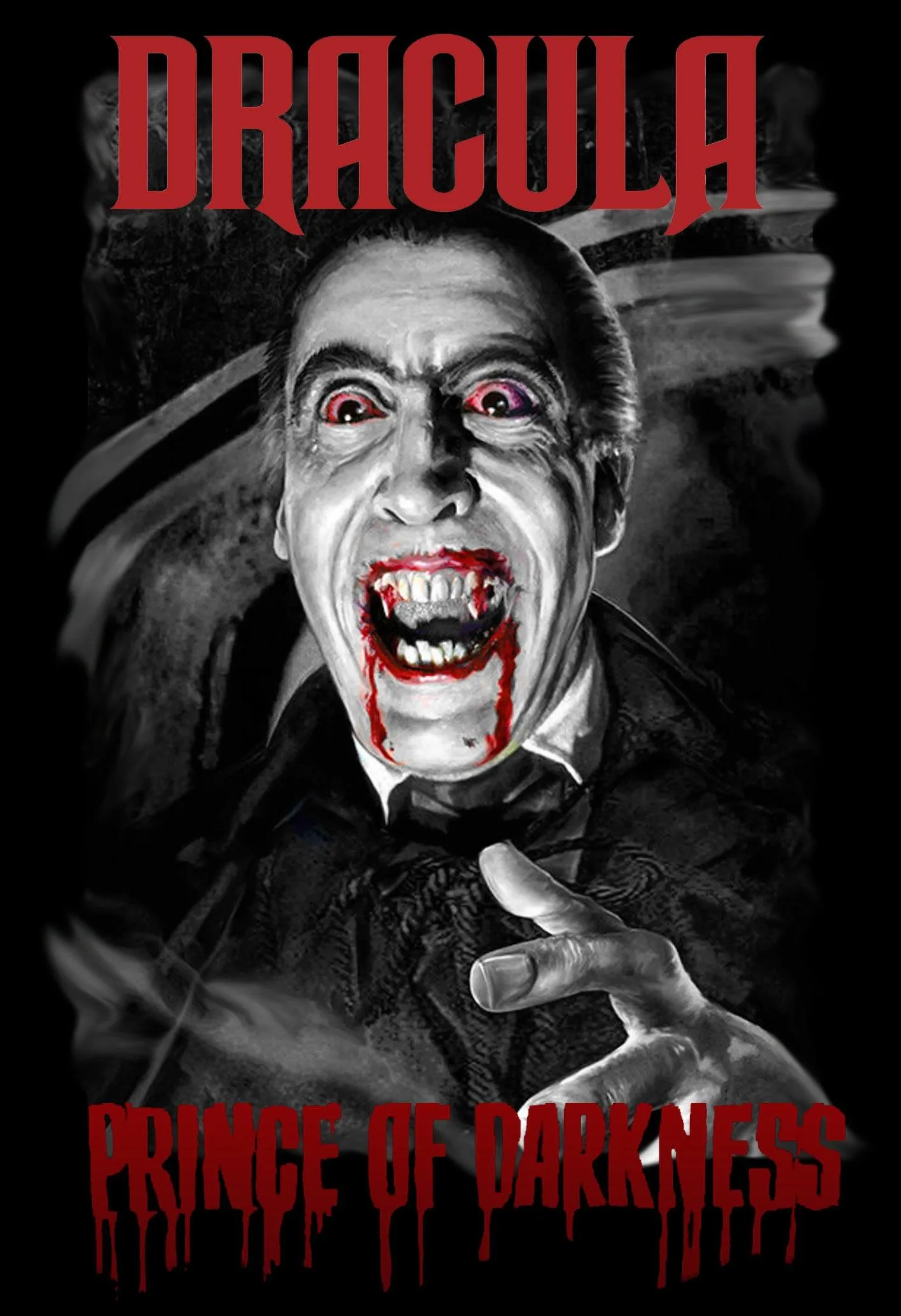 DRACULA PRINCE OF DARKNESS - Classic Horror Movie Poster T-Shirt