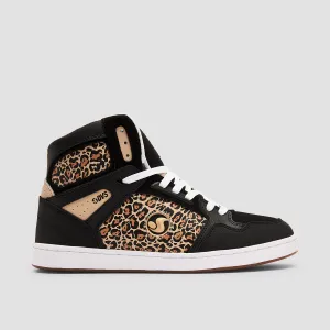 DVS Honcho High Top Shoes - Black/White/Print Suede - Womens