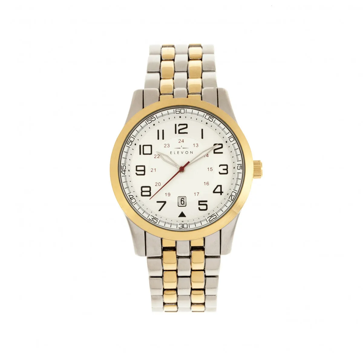 Elevon Garrison Bracelet Watch w/Date - Gold/White