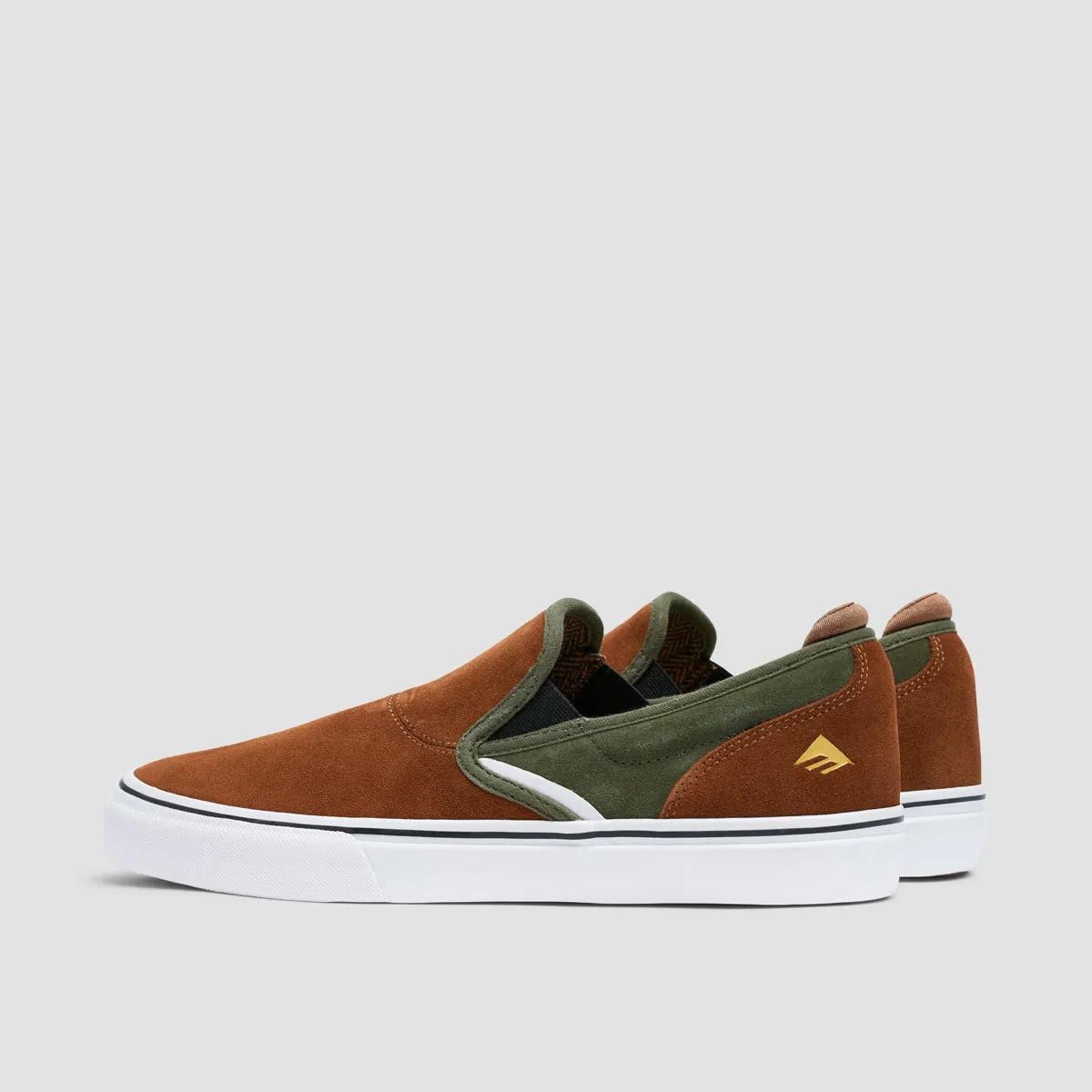 Emerica Wino G6 Slip On Shoes Brown/Green