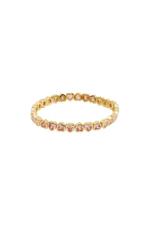 Erin Wachs Small Heart Stretch Bracelet - PINK