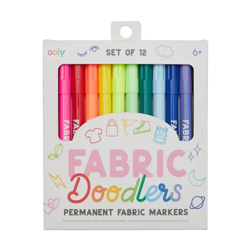 fabric doodlers markers - set of 12