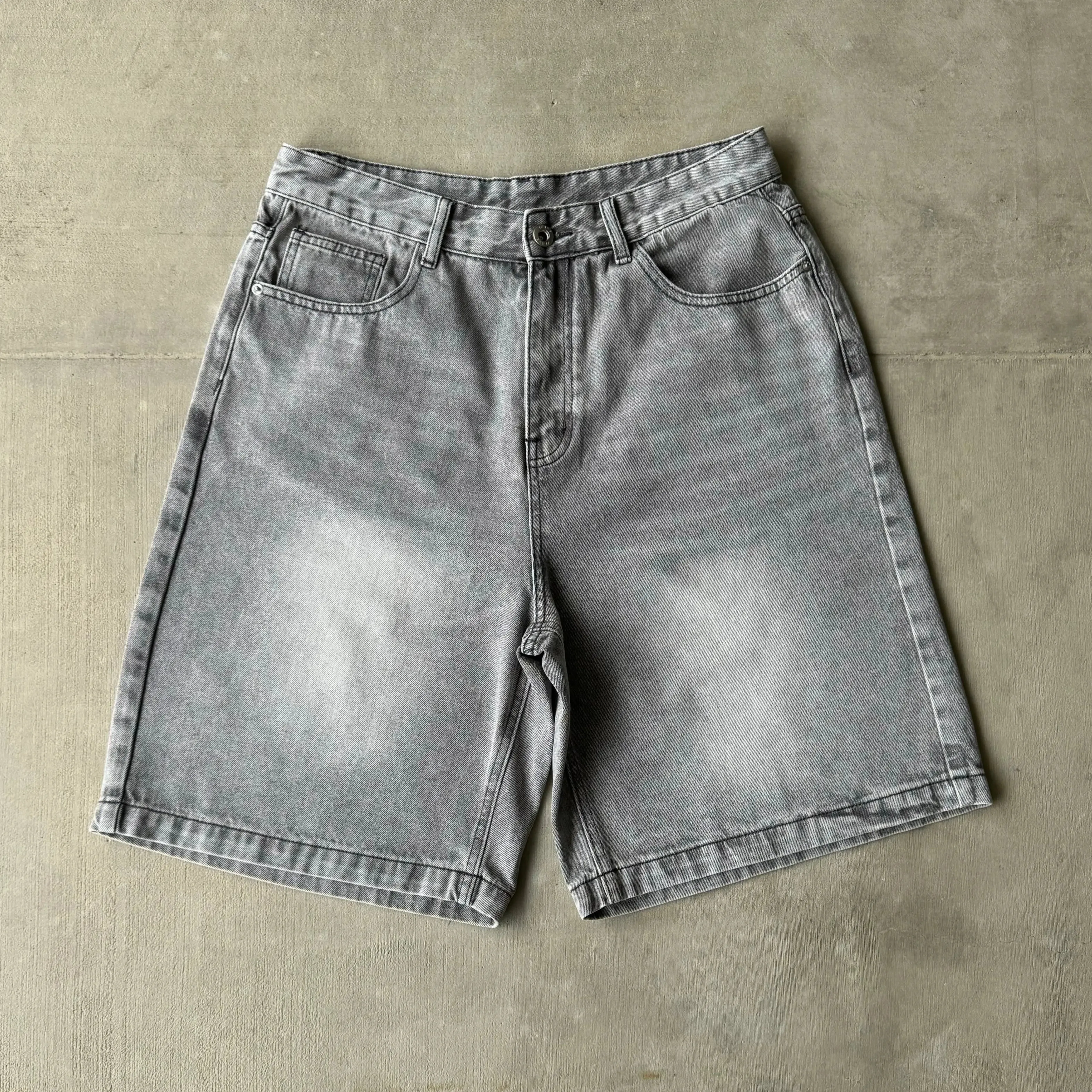 Faded Light Gray Baggy Jorts