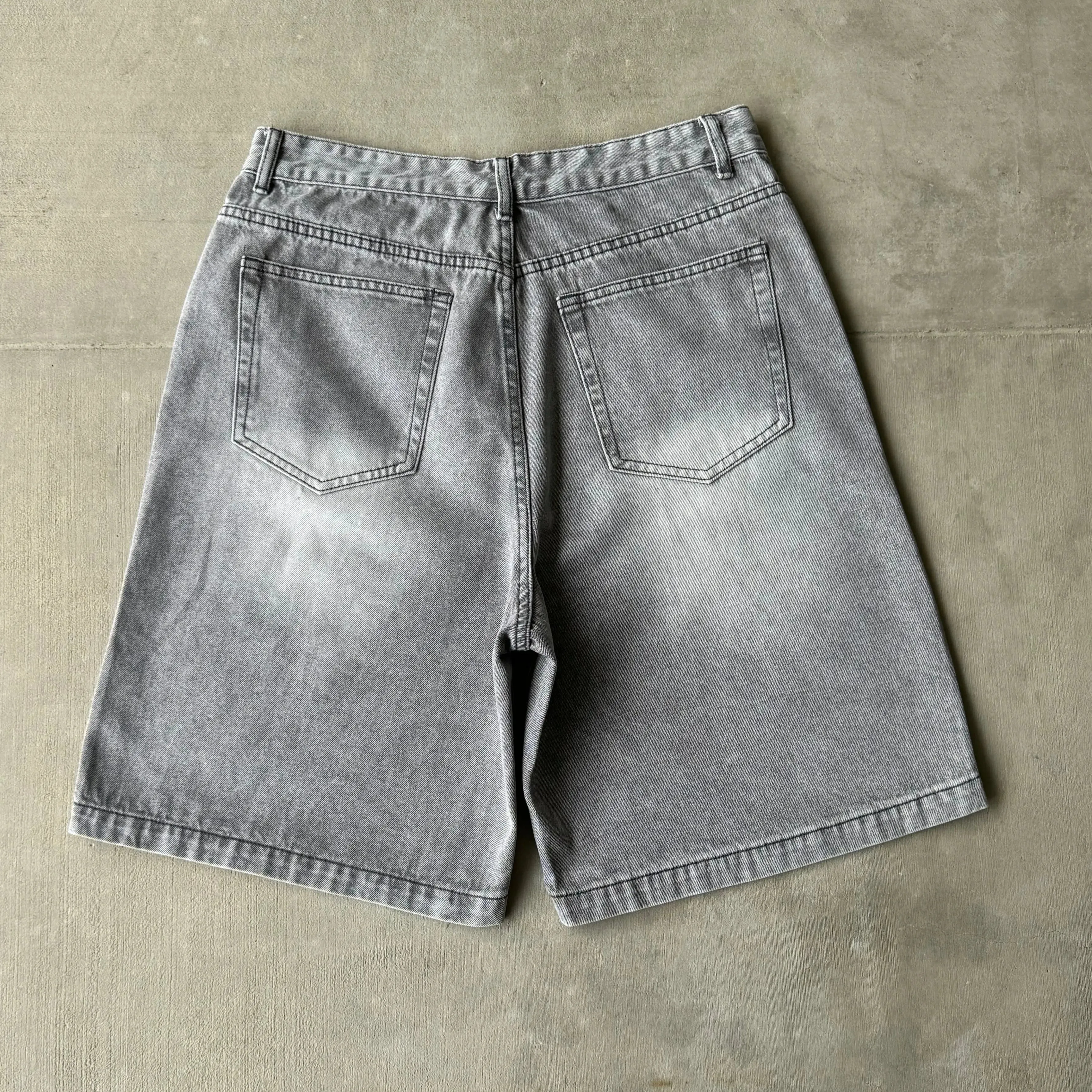 Faded Light Gray Baggy Jorts