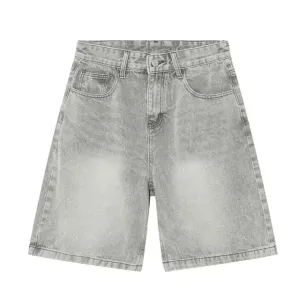 Faded Light Gray Baggy Jorts