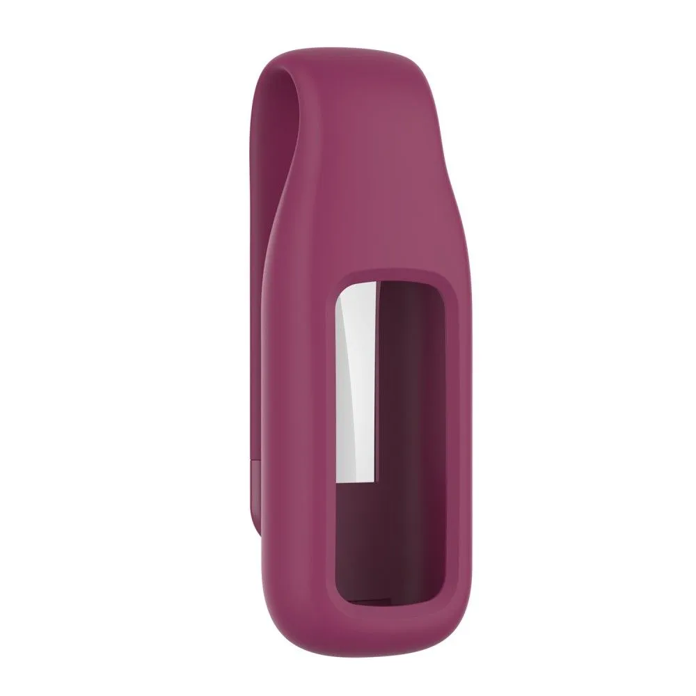 Fitbit Luxe silicone cover with clip holder - Wine Red