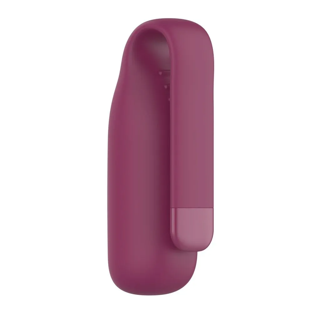 Fitbit Luxe silicone cover with clip holder - Wine Red