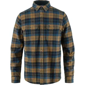 Fjallraven Singi Heavy Flannel Shirt - Dark Navy / Buckwheat Brown