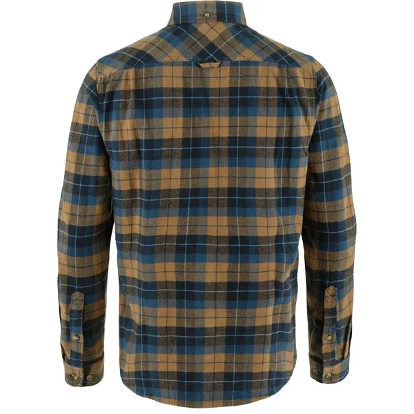 Fjallraven Singi Heavy Flannel Shirt - Dark Navy / Buckwheat Brown