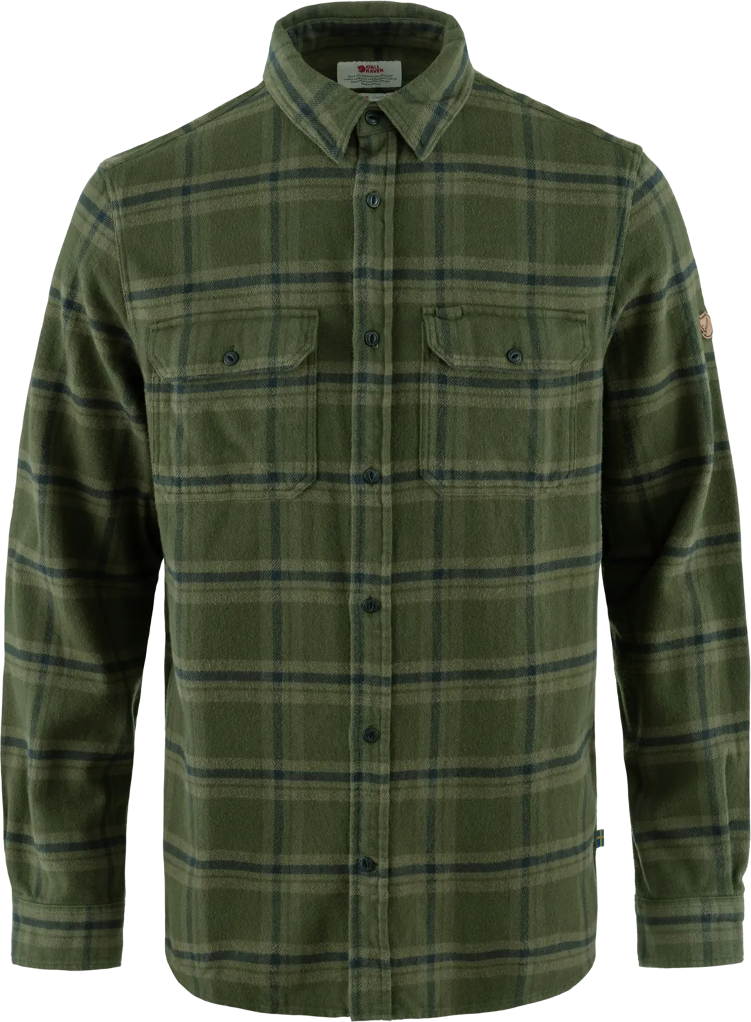 Fjällräven Men&#x27;s Övik Heavy Flannel Shirt Deep Forest-Laurel Green | Buy Fjällräven Men&#x27;s Övik Heavy Flannel Shirt Deep Forest-Laurel Green here | Outnorth