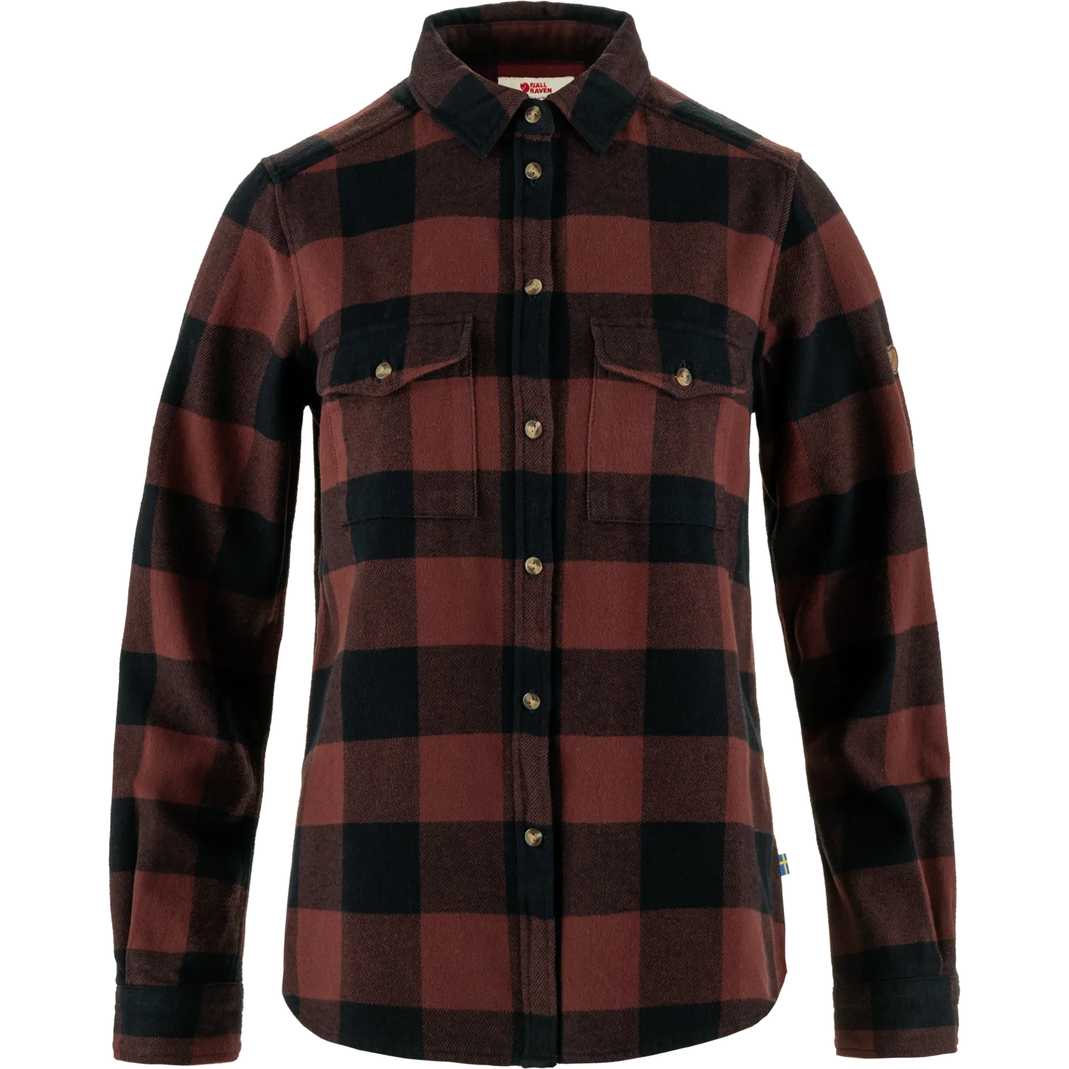 Fjällräven Women&#x27;s Övik Heavy Flannel Shirt Dark Navy-Maroon | Buy Fjällräven Women&#x27;s Övik Heavy Flannel Shirt Dark Navy-Maroon here | Outnorth