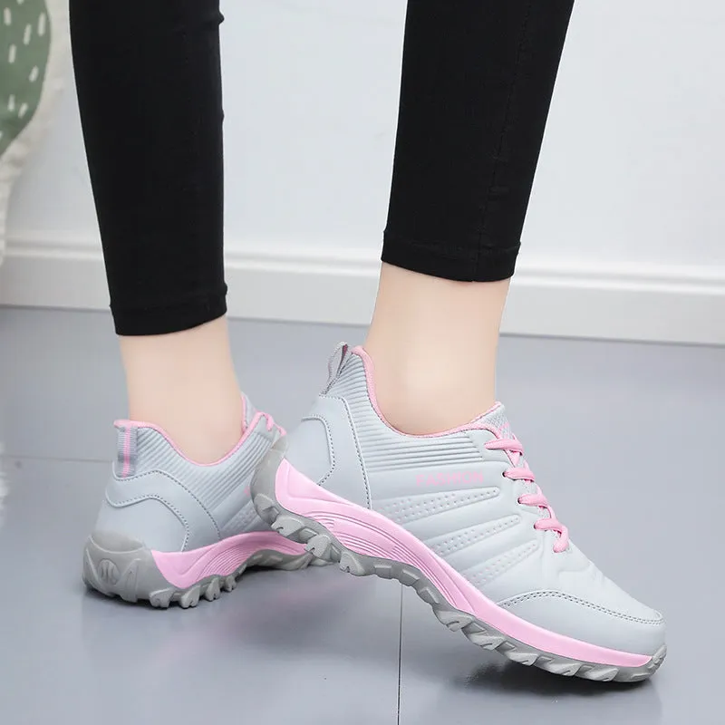 Flat Shoes Autumn And Winter Leather Sneakers