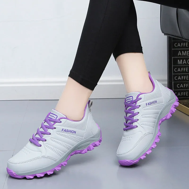 Flat Shoes Autumn And Winter Leather Sneakers