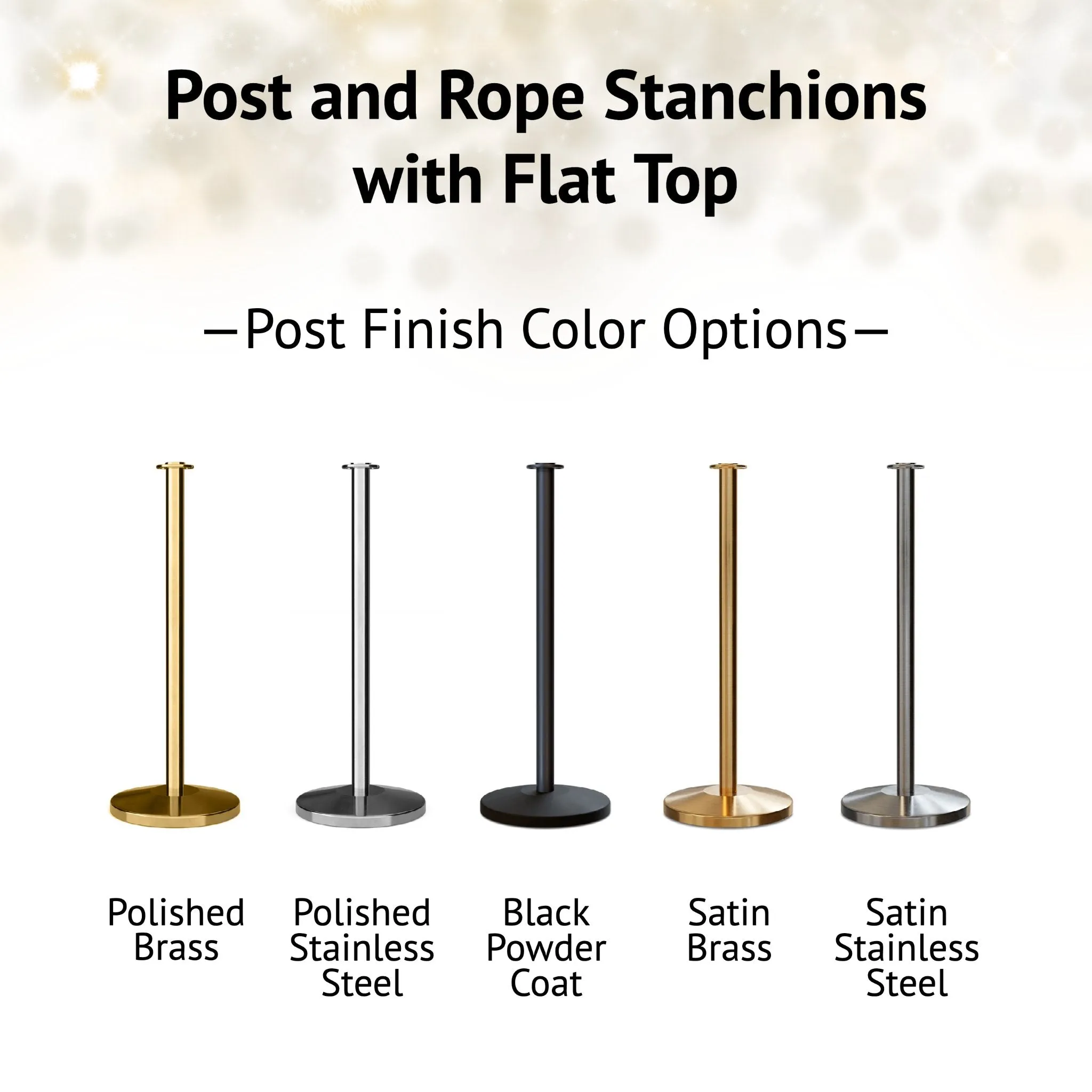 Flat Top Post and Rope Stanchion Kit with Sign Frame - Montour Line