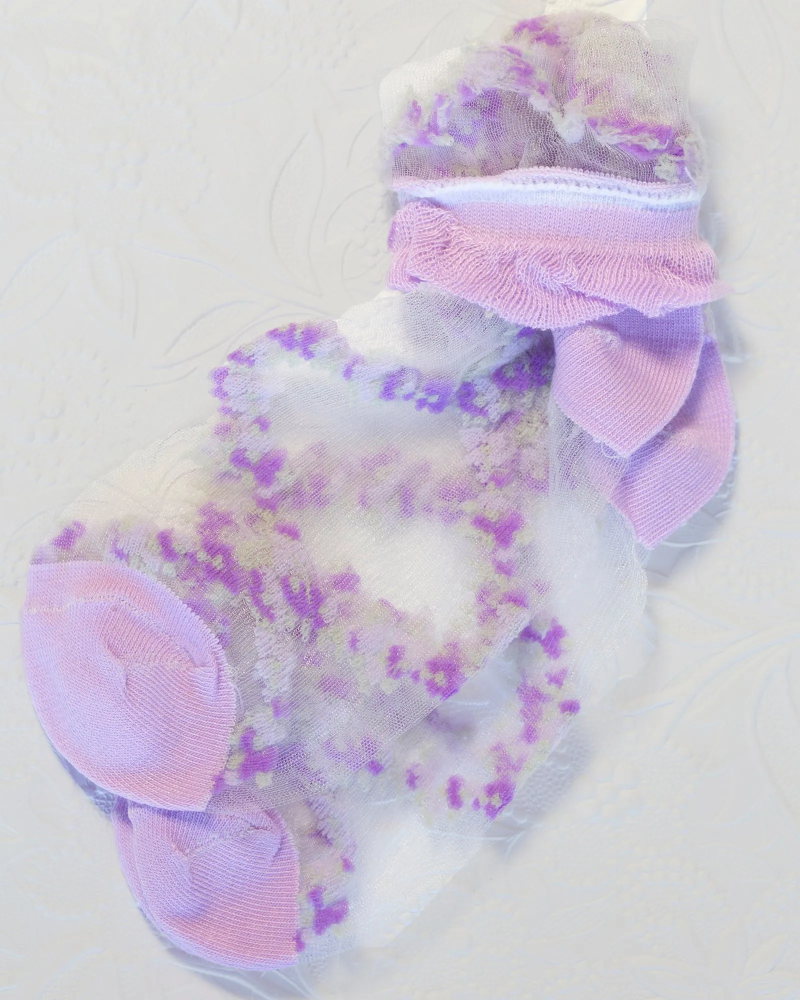 Flower Trellis Sock - Lilac