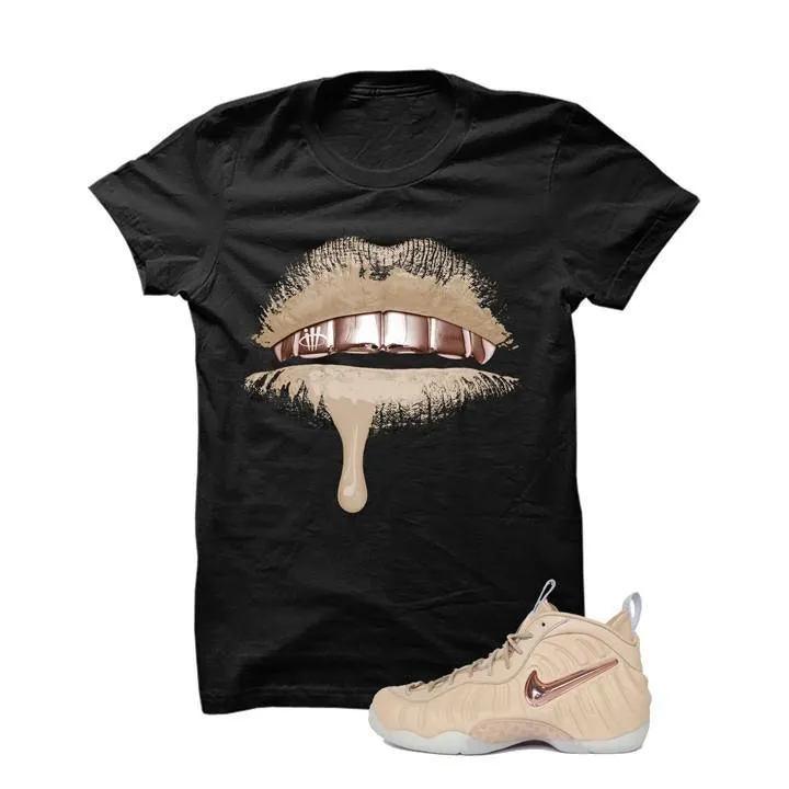 Foamposite Pro Vachetta Tan Black T Shirt (Lips)