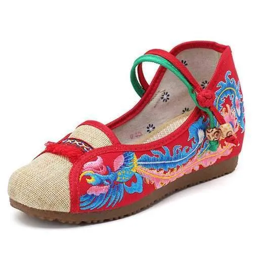 Folkways Embroidered Women Casual Flats Shoes