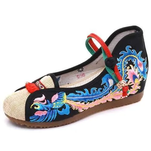 Folkways Embroidered Women Casual Flats Shoes