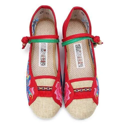 Folkways Embroidered Women Casual Flats Shoes