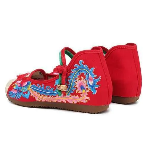 Folkways Embroidered Women Casual Flats Shoes