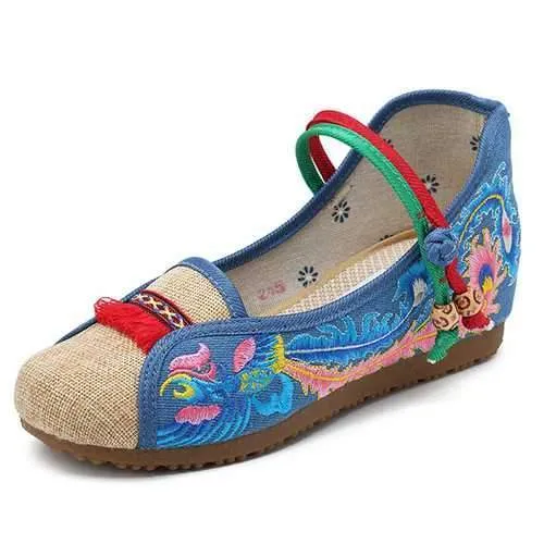 Folkways Embroidered Women Casual Flats Shoes