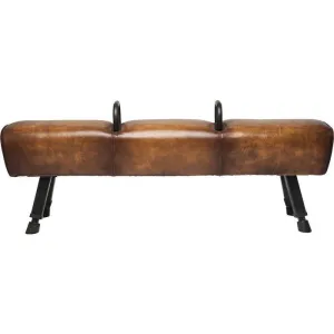 Gabby Gym Brown Leather Bench