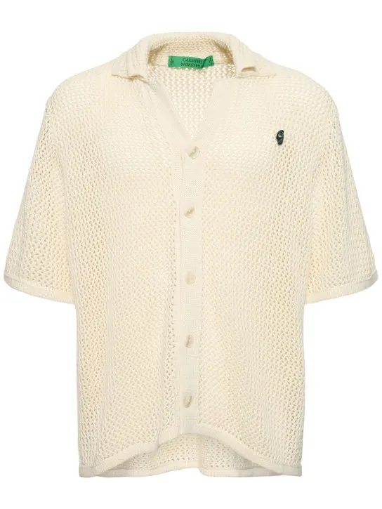 Garment Workshop   Knitted crochet short sleeve shirt 