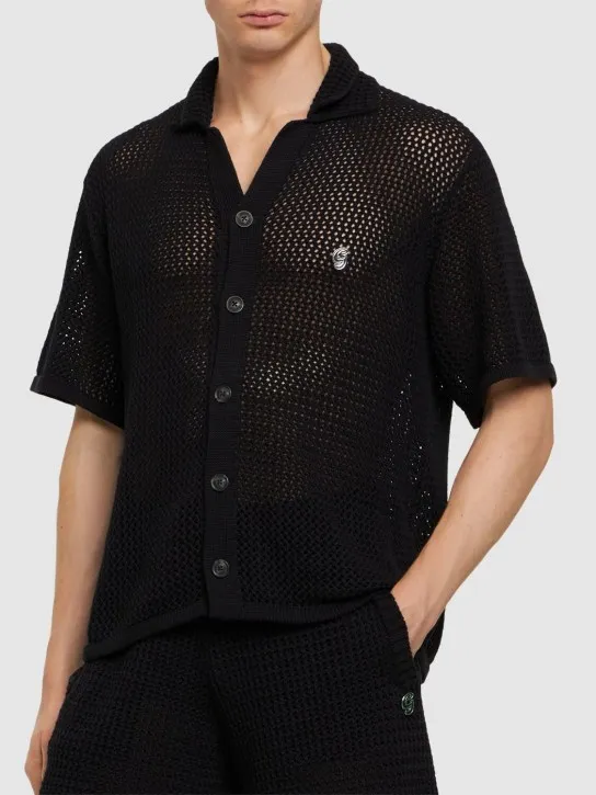 Garment Workshop   Knitted crochet short sleeve shirt 