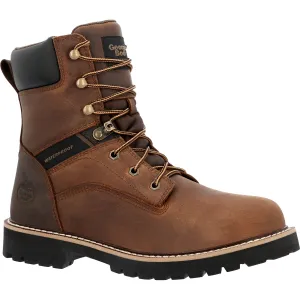 Georgia Mens Core 37 Waterproof Brown Leather 8in Work Boots