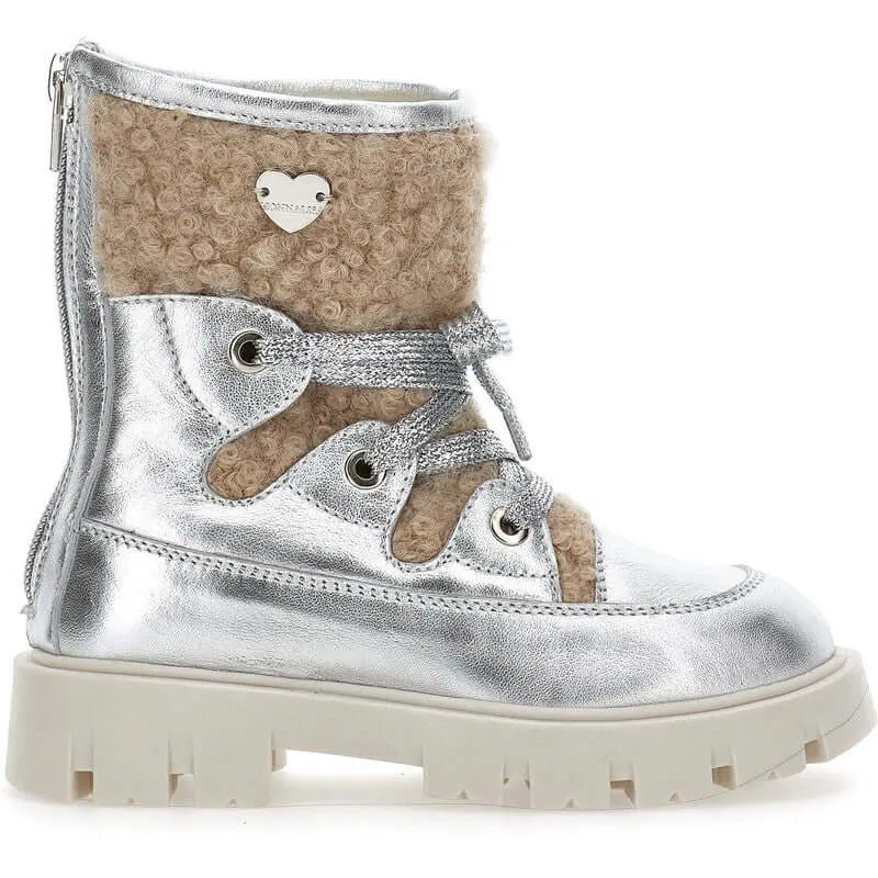 Girls Silver Boots