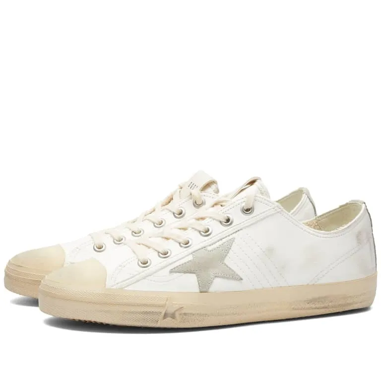 Golden Goose V-Star Leather Sneakers, cream/beige