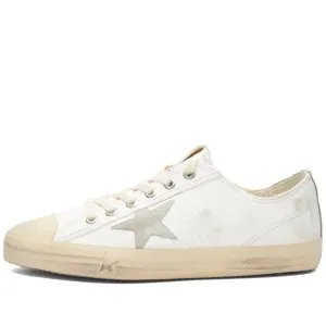 Golden Goose V-Star Leather Sneakers, cream/beige