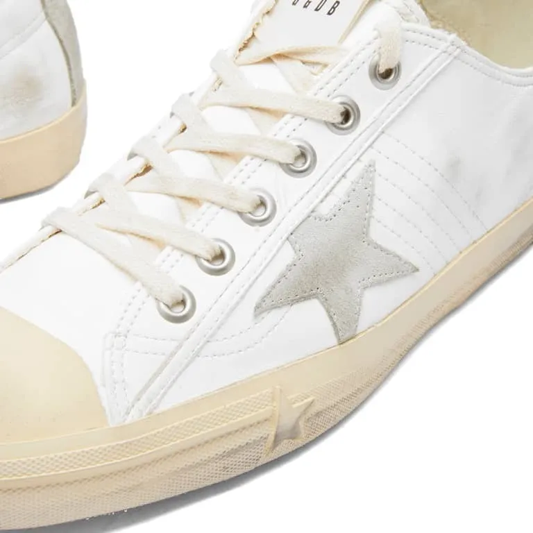 Golden Goose V-Star Leather Sneakers, cream/beige