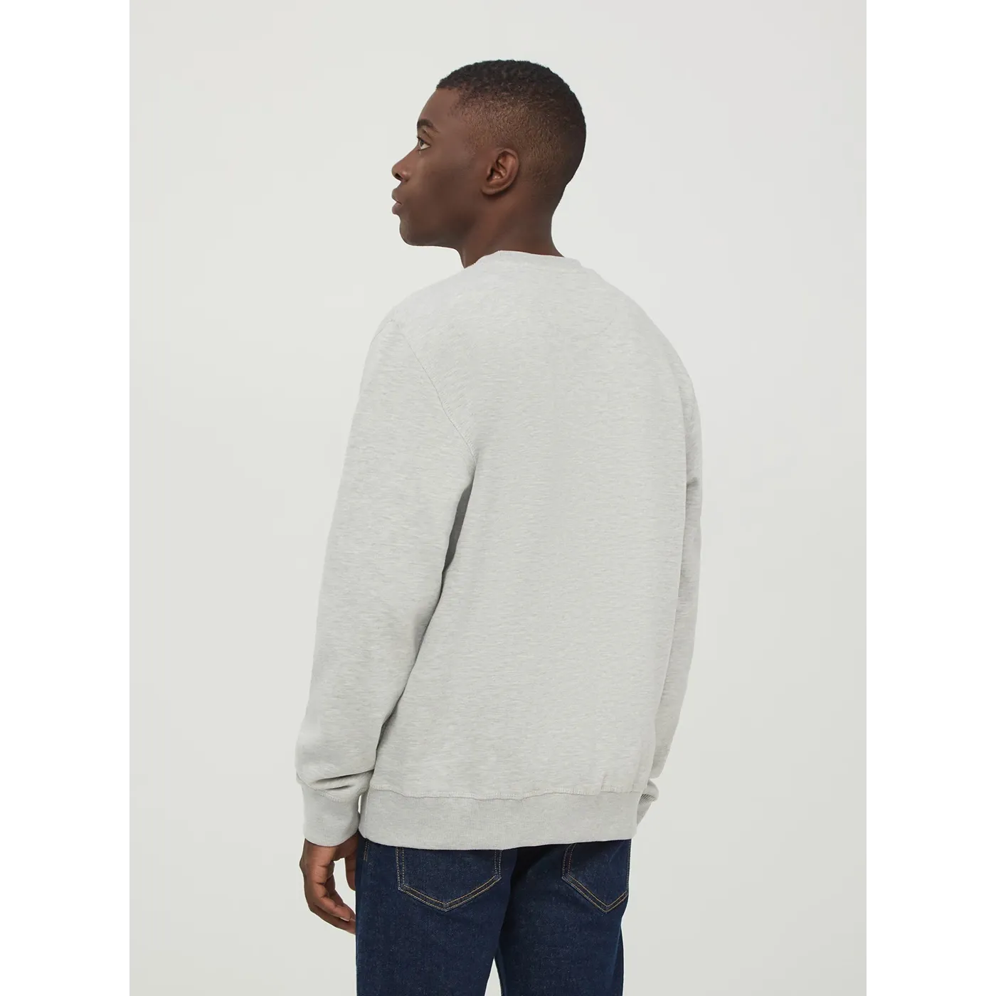 Grey Basic Regular Fit Sweatshirt