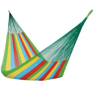 Hand-Woven Multi-Color Single Size Mayan Hammock - Sunnydaze