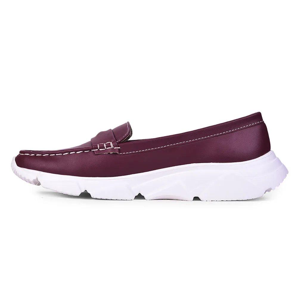 Healers Casual Maroon Loafers For Women C275-01 By Liberty