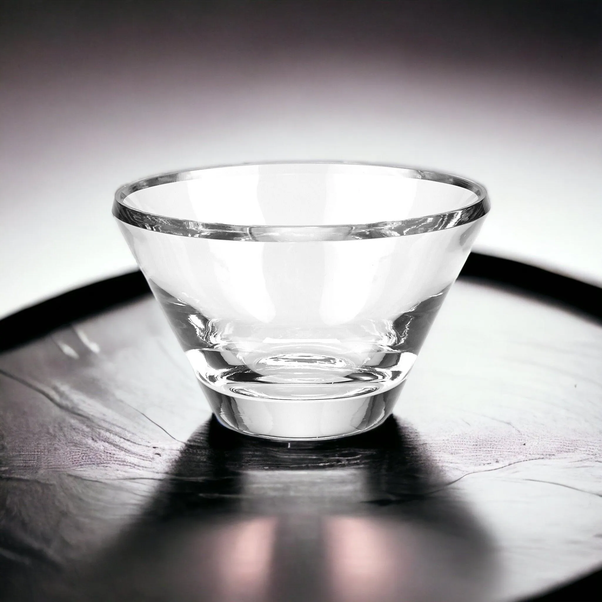 Heavy Clear Crystal 8-inch Trillian Beveled Bowl